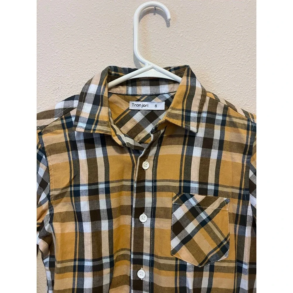 Bundle of 2 Boys Long Sleeve Shirts - Size 8